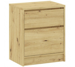 Éjjeliszekrény BASIT 2S, Artisan Tölgy