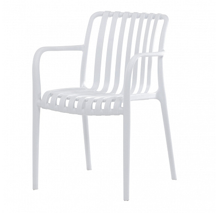 Zahradní židle plast, bílá, CT-X7029 WT