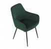 Jídelní židle, zelená, sametová látka, DCH-215 GRN4