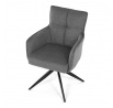 Jídelní židle, šedá, látka, DCH-P3170 GREY2