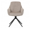 Jídelní židle, béžová, látka, DCH-P3174 LAN2