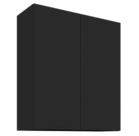 Horní skřínka SIENA - 80 G-90 2F, Černá mat/Černá mat