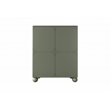 Kredens dwudrzwiowy z dwoma ukrytymi szufladami Sonatia II 120 cm - oliwka