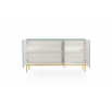 Komoda Nicole, šalvějová MDF / zlaté nohy