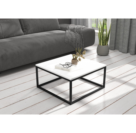 BELTEN dohányzóasztal 65x65 Fekete+Fehér