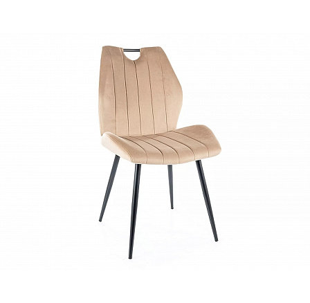 Étkezőszék ARCO VELVET, bézs Bluvel 28/fekete matt