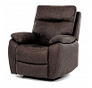 Polohovací křeslo, elektrické zabudované ovládání, hnědá, látka vintage, TV-4094 BR3