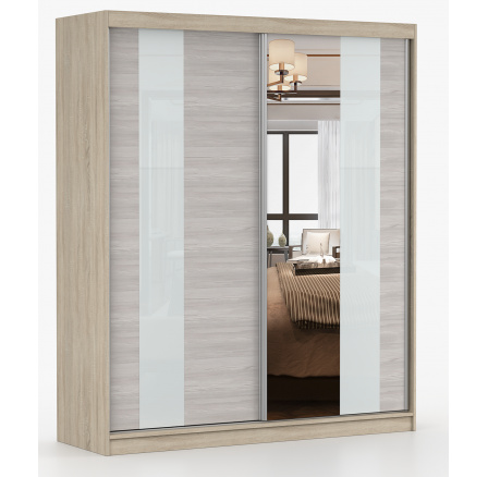 MULTI 32 gardróbszekrény - 183 cm, Sonoma Tölgy/Kathult