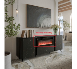 IF-40FSB elektromos kandalló LED RGB fekete