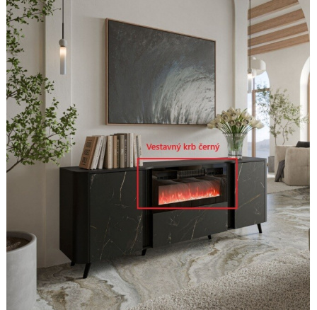 IF-40FSB elektromos kandalló LED RGB fekete