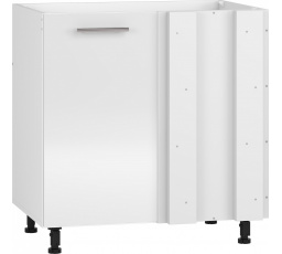 VENTO DKN-100/82 alsó sarok konyhaszekrény, Fehér/Fényes Fehér