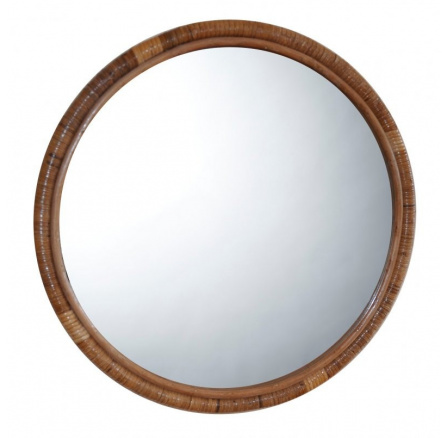 Nagy kerek rattan tükör, átmérője 80 cm Nagy kerek rattan tükör, átmérője 80 cm