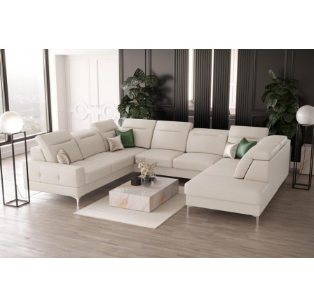 NAROŻNIK MALIBU MAX I 260x350x220 CM SKÓRA NATURALNA - Skóra ecru , Strona lewa NAROŻNIK MALIBU MAX I 260x350x220 CM SKÓRA NATURALNA - Skóra ecru , Strona lewa