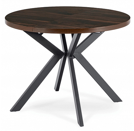 Stół LUKAS Rozkładany 100-250 cm Orzech/Czarny