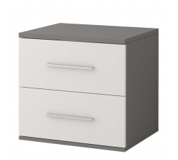 OMEGA II éjjeliszekrény - 22, Szürke/Fehér