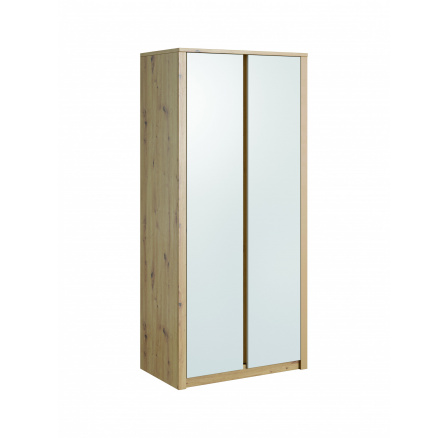 MALTA S2D szekrény, Artisan Tölgy + Fehér