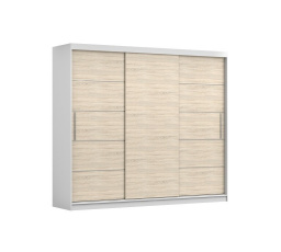 ALBA ruhásszekrény, Fehér/Sonoma Tölgy