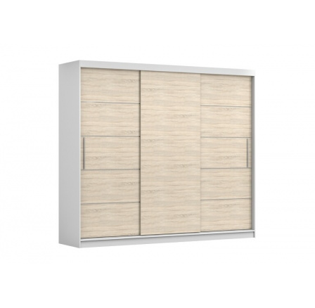 ALBA ruhásszekrény, Fehér/Sonoma Tölgy