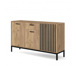 LAMINO KM-1 komód, Craft Tölgy/Fekete