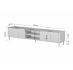 AMILIO RTV 220 1K1SZ - cashmere / dąb olejowany / uchwyty cashmere / nogi cashmere