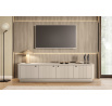 VESPER RTV 187 4D - cashmere mdf / cashmere / czarne uchwyty / cokół