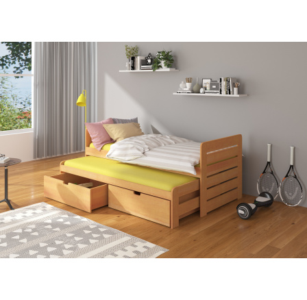 Kétszemélyes ágy matracokkal TOMI 180x80 Bükk