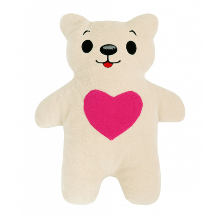 Tvarovaný polštářek medvídek se srdcem