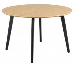 Cadiz kerek asztal 120cm                  természetes/fekete