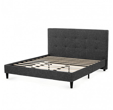 Kétszemélyes ágy, szövet, szürke, BED-M180 GREY2 Kétszemélyes ágy, szövet, szürke, BED-M180 GREY2