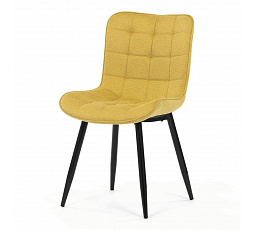Jídelní židle, žlutá, látka, HC-462 YEL2