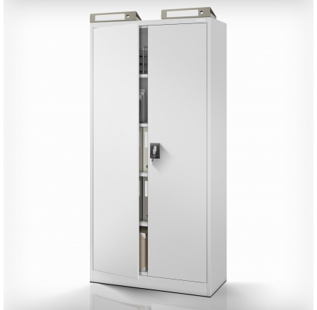 Irodai fém iratszekrény szürke: JAN H, 900 x 1950 x 400 mm