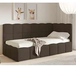 TUNIS ágy 200 x 90, magas oldal, Velutto 6, jobb