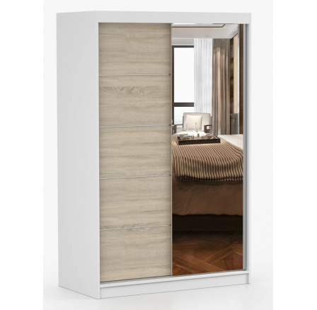 NOEMI 05 ruhásszekrény, Fehér/Sonoma