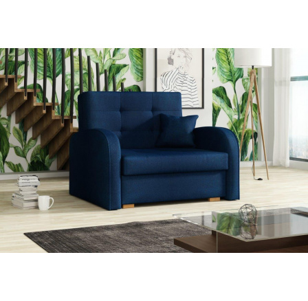 Rozkládací křeslo Vivian Gold I modré