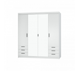 Šatní skříň Enja 4D6S, bílá