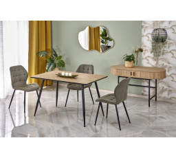 BERTO étkezőasztal, Természetes/Fekete