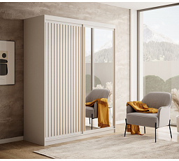 Tolóajtós ruhásszekrény Delia 160 Fehér+Artisan