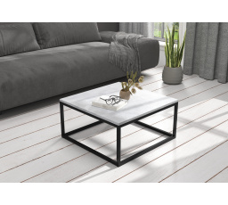 BELTEN dohányzóasztal 65x65 Fekete+Beton