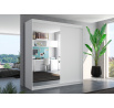 Tolóajtós szekrény tükörrel DELLA 200 Fehér+Fehér