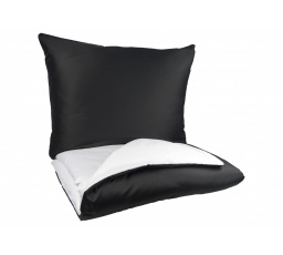 Francouzské povlečení Satén UNI DUO 200x200, 70x90cm černá/bílá