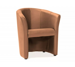 TM-1 fotel, Világosbarna ekobőr Ek-4/Wenge