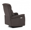 Polohovací křeslo, elektrické zabudované ovládání, hnědá, látka, TV-925 BR2