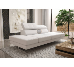 SOFA EMPORIO II 250 CM - Biała eko skóra
