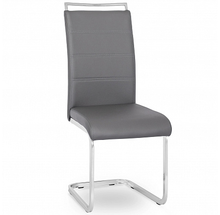 Krzesło LOCA Szare Ekoskóra