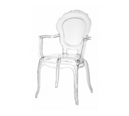 Étkezőszék karfával KING, Átlátszó