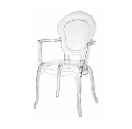 Étkezőszék karfával KING, Átlátszó