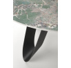 GIOVANI étkezőasztal, Zöld márvány hatás/Fekete