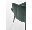 Étkezőszék K386, sötétzöld bársony