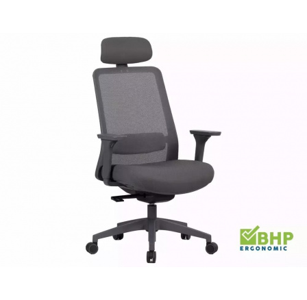 FOTEL OBROTOWY Q718H SZARY