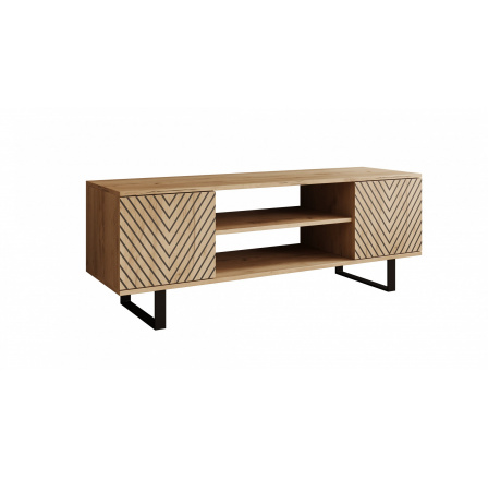 Lorello Jodełka TV-szekrény 135 cm Craft Tölgy+Craft Tölgy